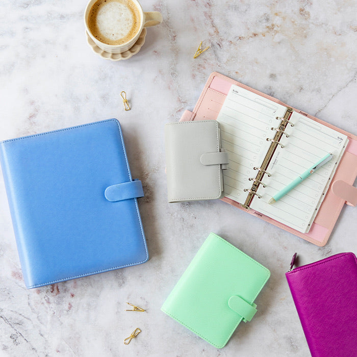 Agenda Rose Organiseur Personnel Filofax Saffiano A5 - Agenda Cuir Doré Rose Avec Recharges Agenda Filofax Saffiano A5 Agenda Rose Organiseur Personnel Filofax Saffiano A5 - Agenda Cuir Doré Rose Avec Recharges Agenda Filofax Saffiano A5