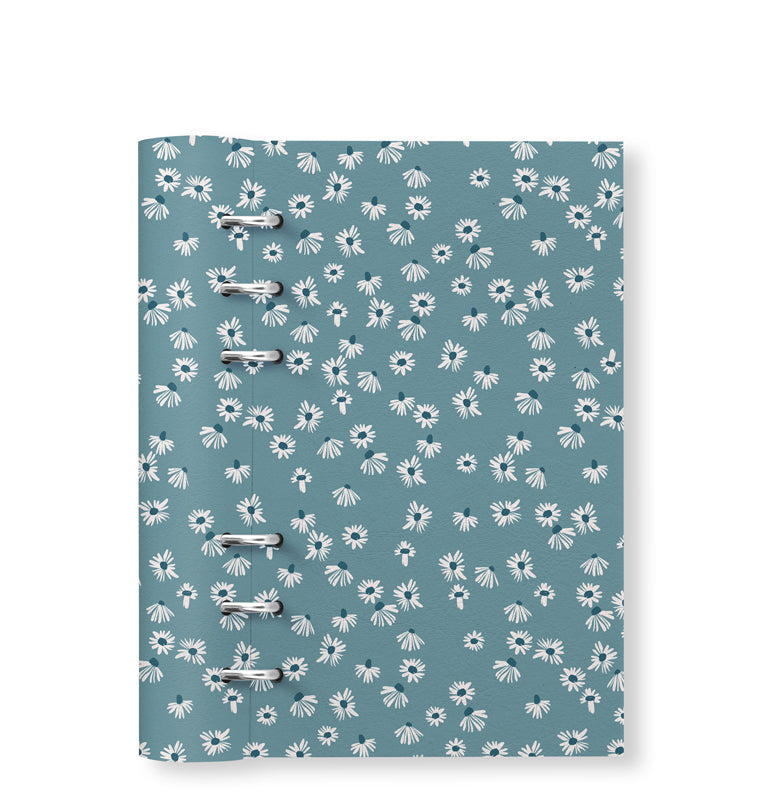 Clipbook Floral Personal Refillable Planner Daisy Teal