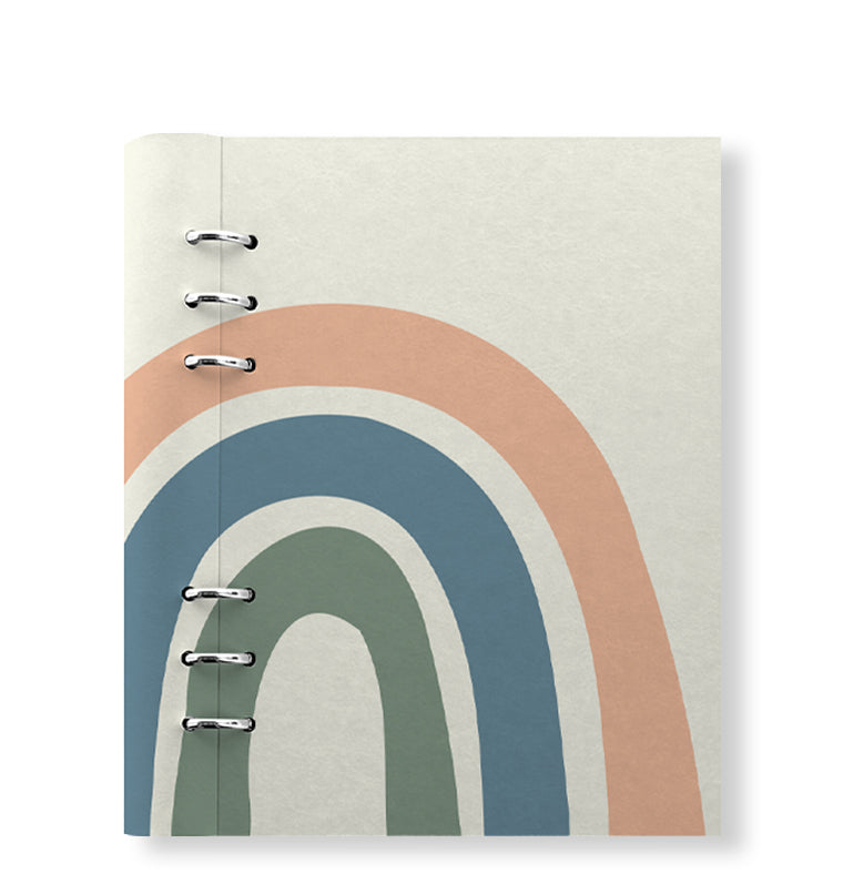 Clipbook Joy A5 Refillable Planner Rainbow Cream