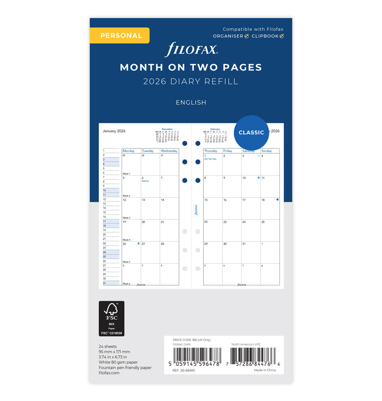 Month On Two Pages Diary Personal 2026 Filofax Filofax US month-on-two-pages-diary-personal-2026-filofax-filofax-us