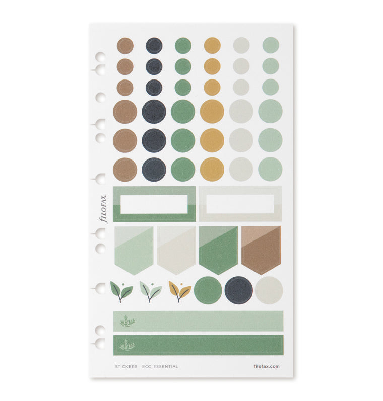 Filofax Eco Essential Stickers - Multifit - Suitable for Organizers and Notebooks