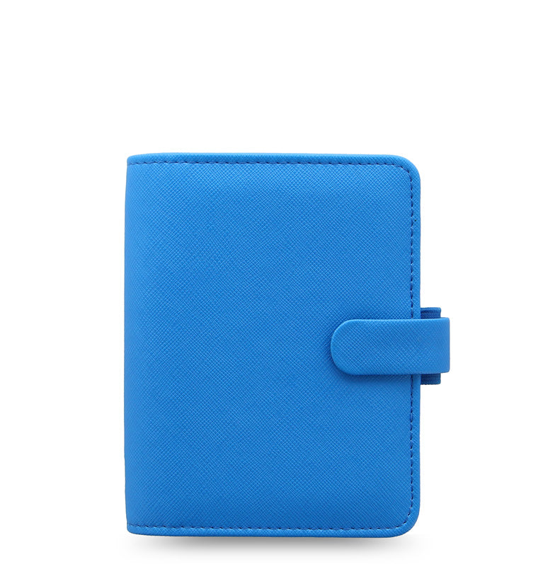 Saffiano Pocket Organizer Fluoro Blue