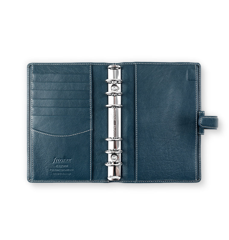 Holborn Personal Organizer Blue Leather - Open
