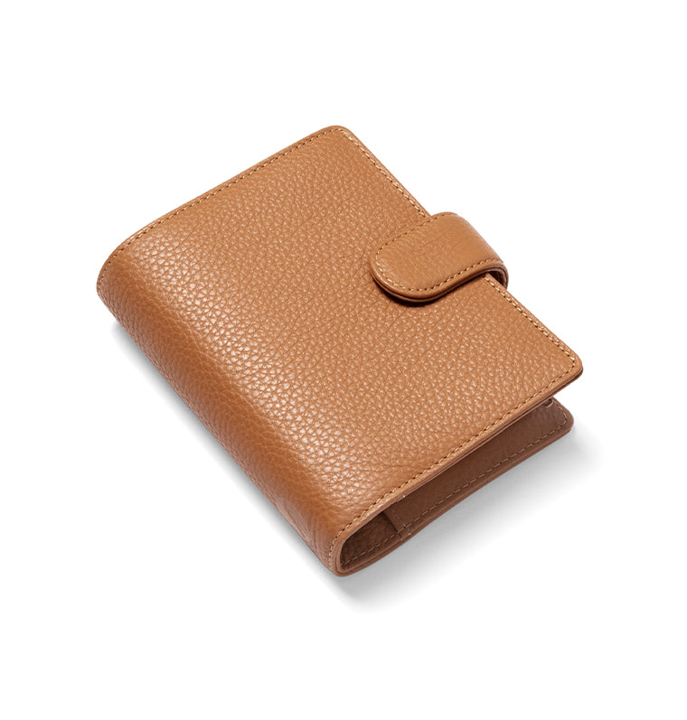 Filofax Norfolk Pocket Leather Organizer in Almond Brown