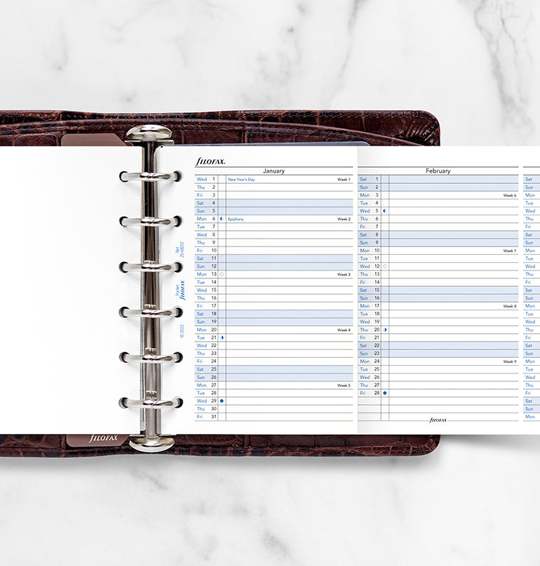 Vertical Year Planner Pocket 2025 Filofax Filofax US