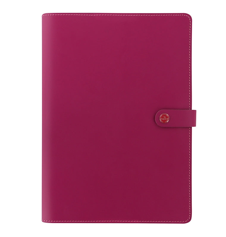 Carpeta Filofax Saffiano Zip - Cuero, Negro, Tamaño A4, Con Cuaderno Extraíble