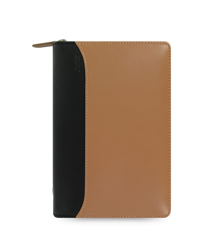 Leather Portfolio with Zipper Pocket - Filofax Personal Planner Cover -  709A6