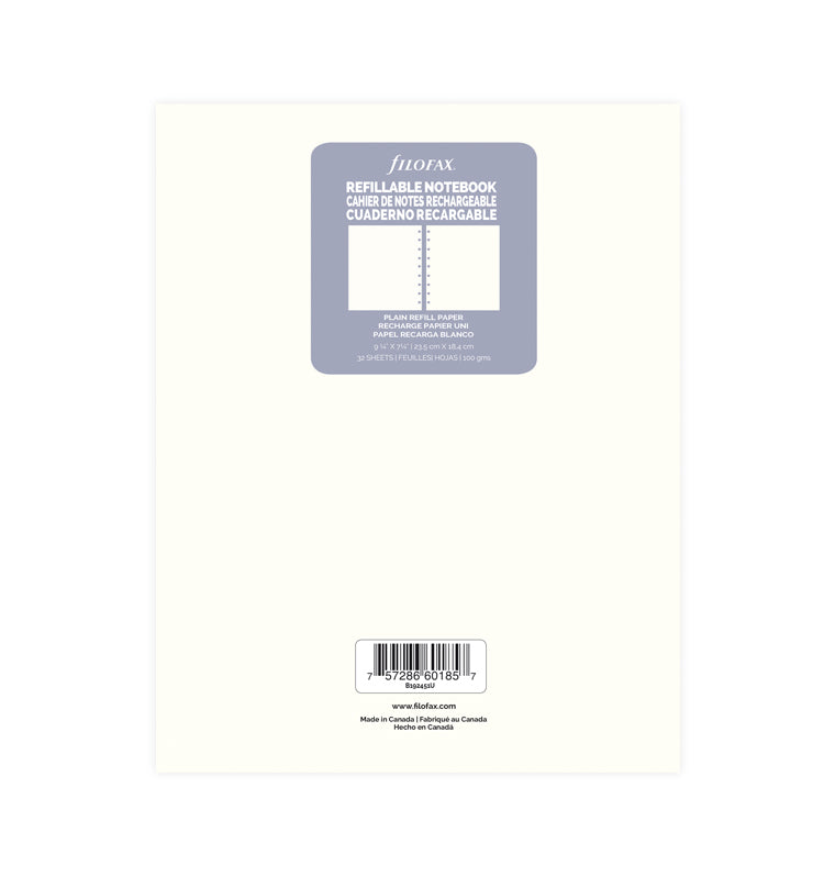 Filofax Notebook Plain Paper Refill - Executive 192451