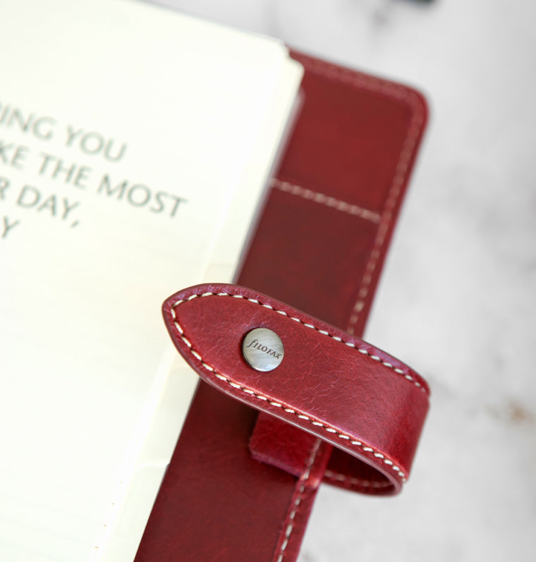 Malden Pocket Leather Organizer in Burgundy