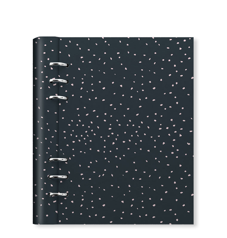 Clipbook Confetti A5 Refillable Planner in Charcoal