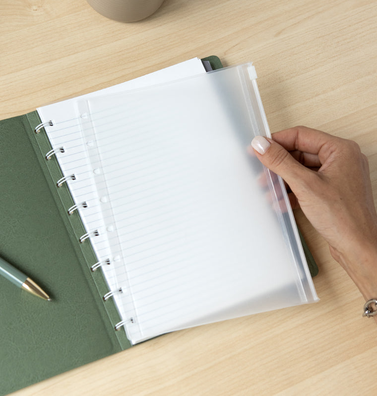 Quaderno Ricaricabile Filofax A5 Con Busta A Zip - Per Appunti E Note - Foto 5