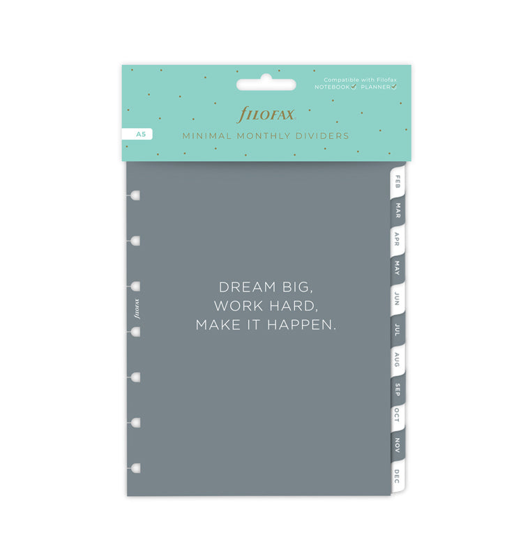 Minimal Monthly A5 Notebook Dividers  132973
