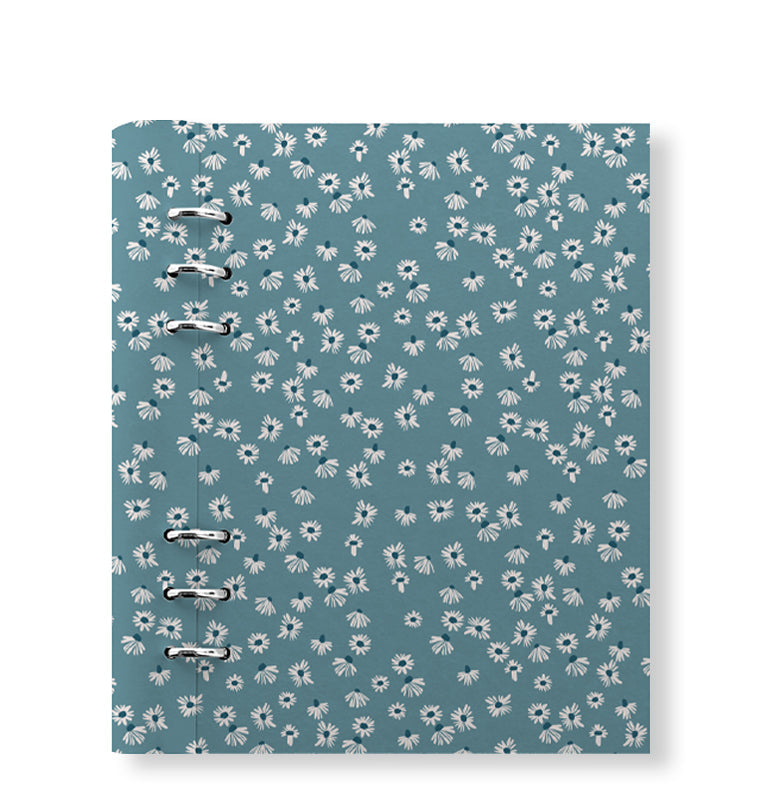Clipbook Floral A5 Refillable Planner Daisy Teal