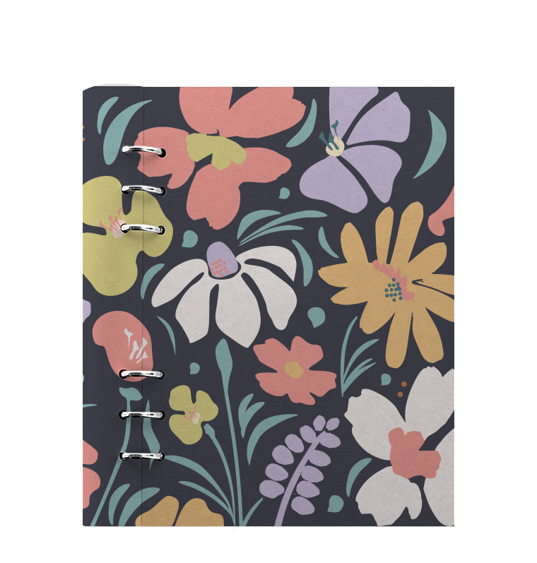 Clipbook Floral A5 Refillable Planner Wild Flowers Blue