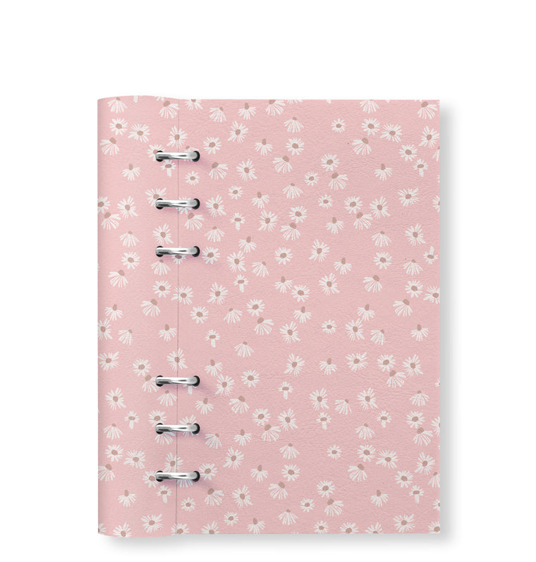 Clipbook Floral Personal Refillable Planner Daisy Pink