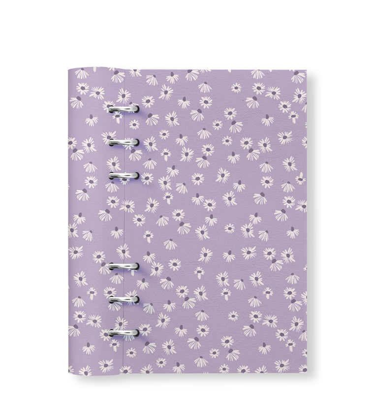 Clipbook Floral Personal Refillable Planner Daisy Lilac