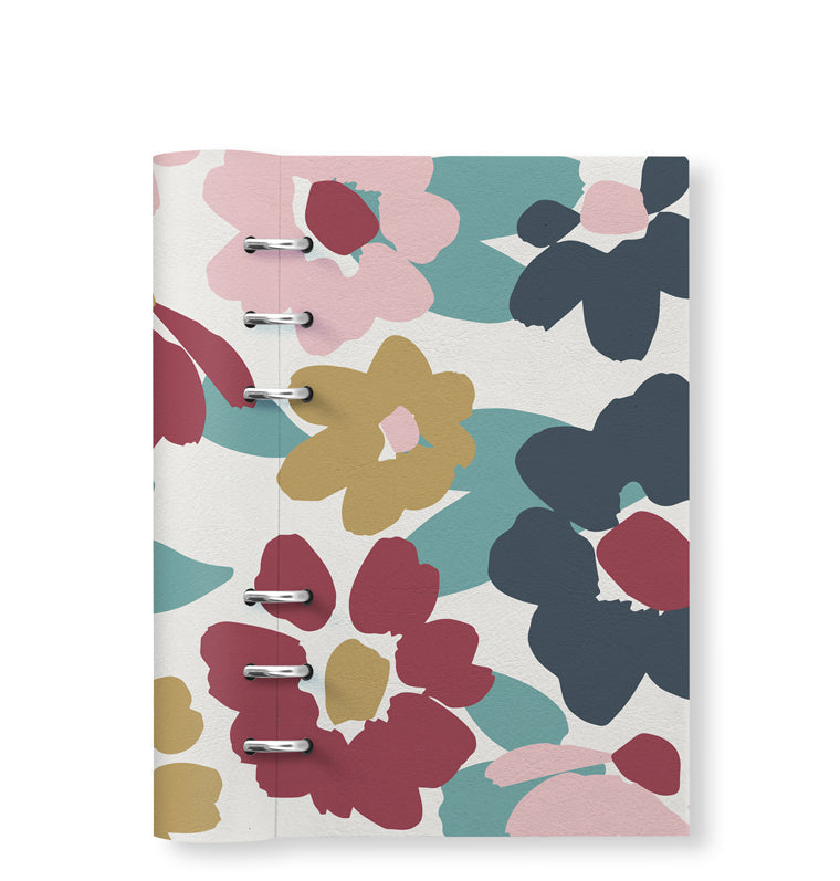 Clipbook Floral Personal Refillable Planner Bloom White