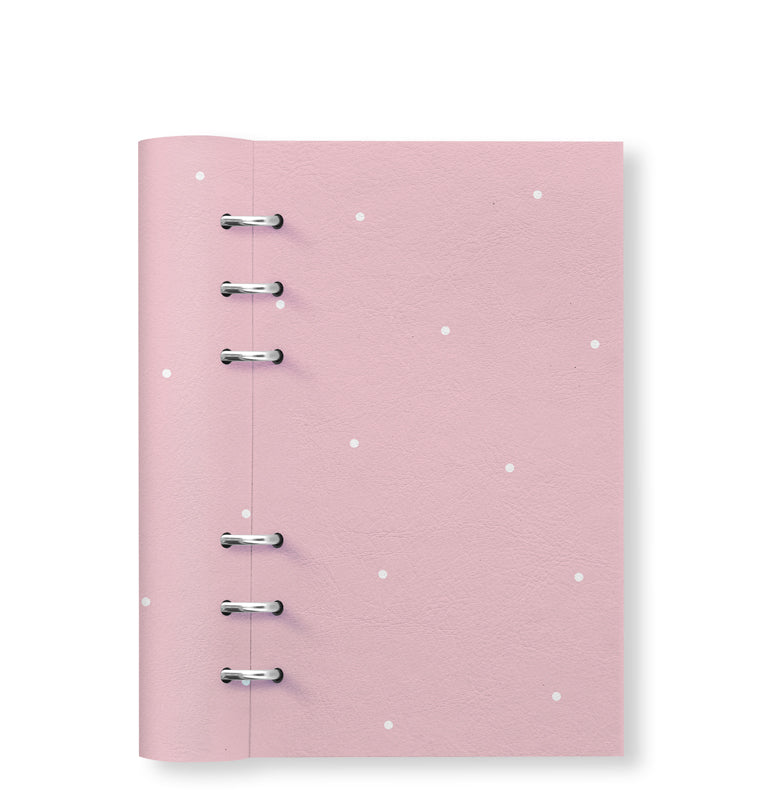 Clipbook Timeless Personal Refillable Planner Polka Dot Pink