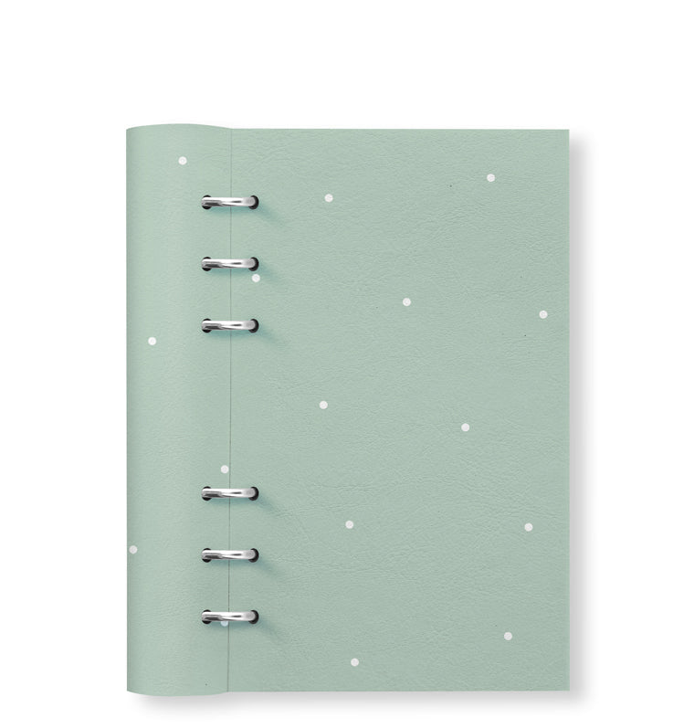 Clipbook Timeless Personal Refillable Planner Polka Dot Sage