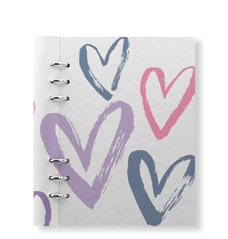 Clipbook Joy A5 Refillable Planner Hearts White