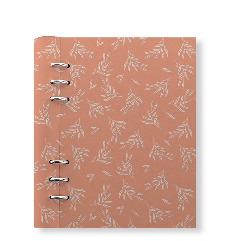 Clipbook Plants A5 Refillable Planner Leaves Blush
