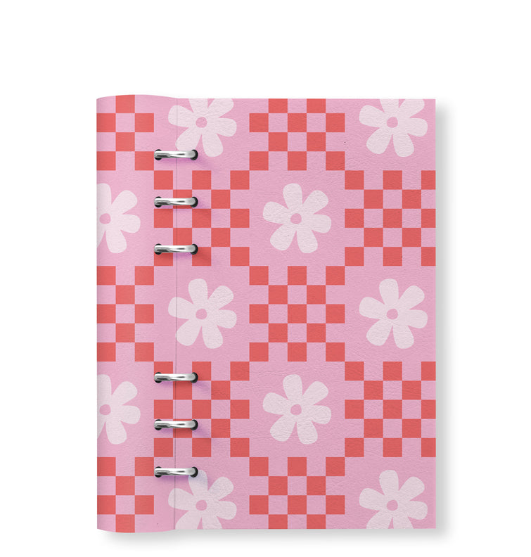 Clipbook Floral Personal Organizer Flower Power Pink