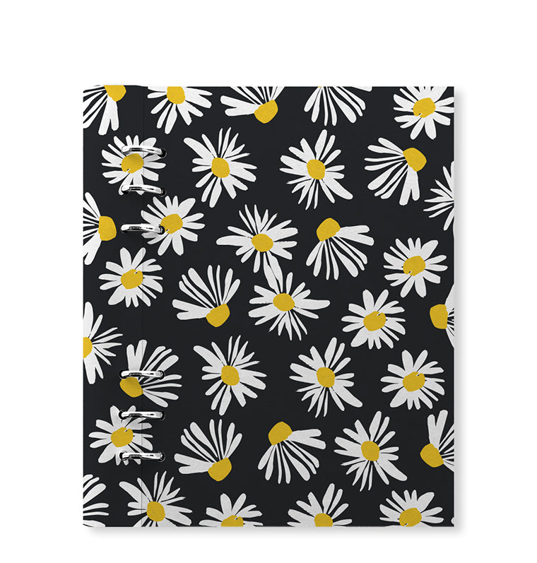 Clipbook Floral A5 Organizer Black Daisy