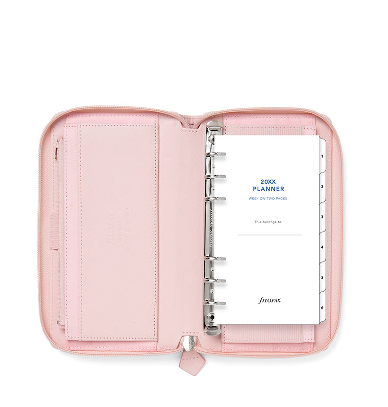 Filofax Organiseur de poche Saffiano – Or rose métallisé Filofax Organiseur de poche Saffiano – Or rose métallisé
