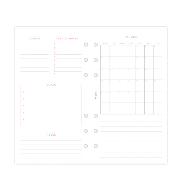 Confetti Week On Two Pages Diary - Personal 2025 Multilanguage - 25-68491