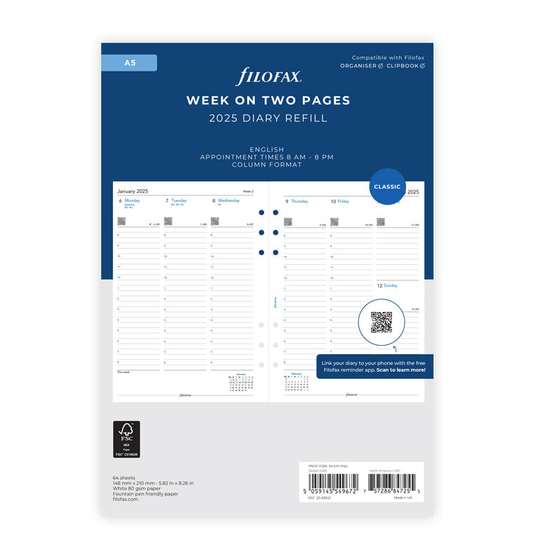 Dodo Acad-Pad 2021-2022 Filofax-compatible A5 Organiser