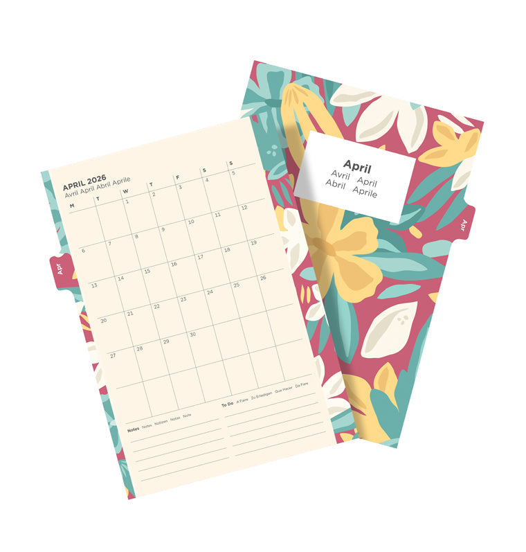 Floral Illustrated Diary Refill Refill Pack A5 2026 Multilanguage Filofax 26-6351