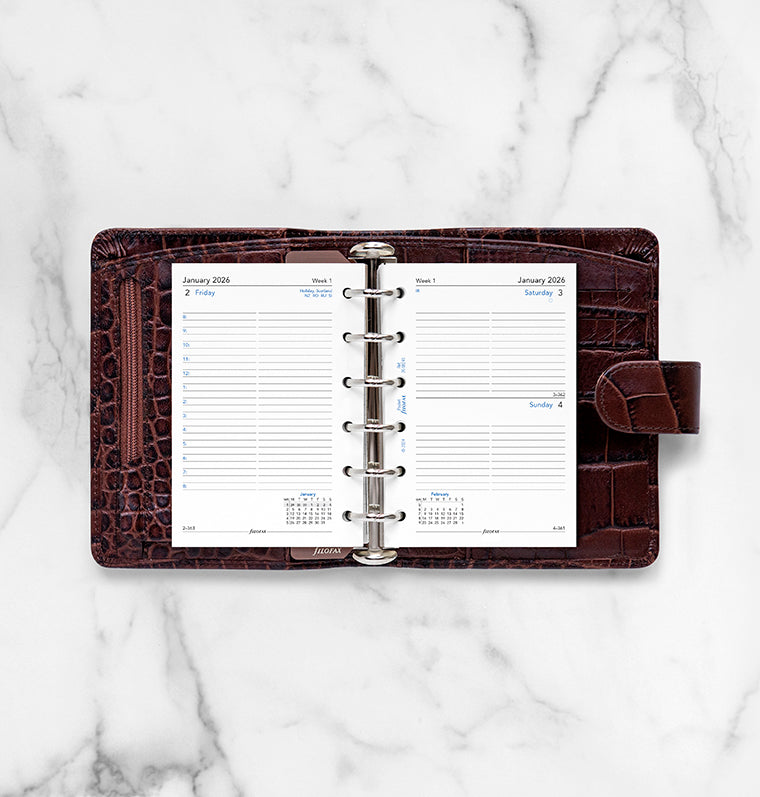 One Day On A Page Diary Refill With Appointments - Pocket 2026 English Filofax 26-68241