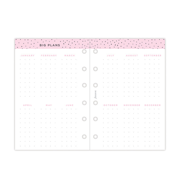 Confetti Week to View Diary Refill - Pocket 2026 Multilanguage Filofax 26-68291