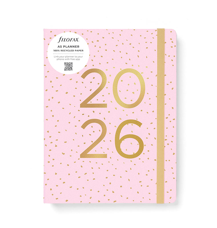 26-68298, Confetti A5 Planner 2026 Rose Quartz