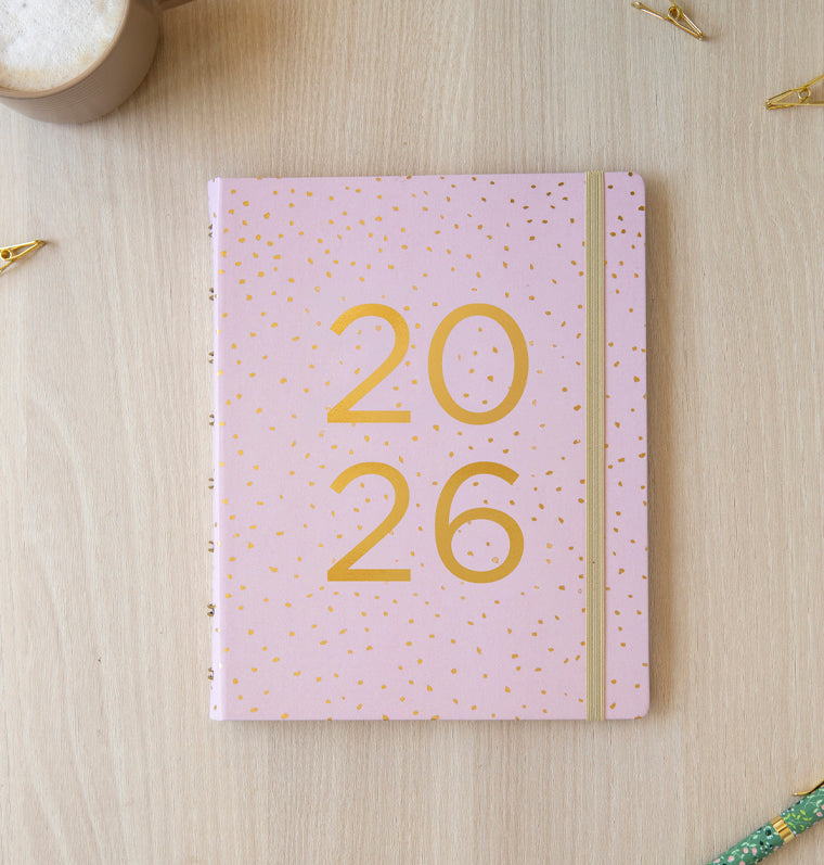 26-68298, Confetti A5 Planner 2026 Rose Quartz
