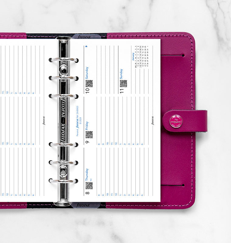 Week On Two Pages Diary Refill With Appointments Horizontal - Personal 2026 English Filofax 26-68420