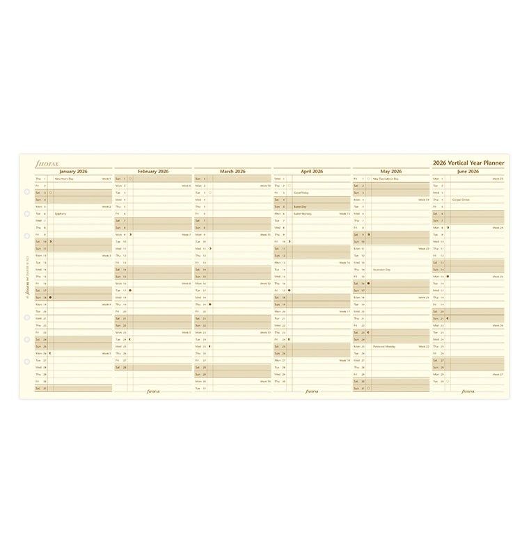 Vertical Year Planner A5 Cotton Cream - Filofax – Filofax US vertical-year-planner-a5-cotton-cream-filofax-filofax-us
