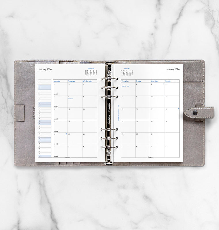 Month On Two Pages Diary Refill - A5 2026 English Filofax 26-68510