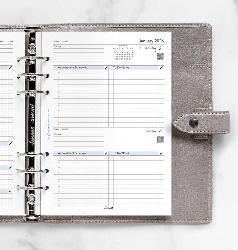 One Day On A Page Business Diary Refill - A5 2026 English Filofax 26-68519