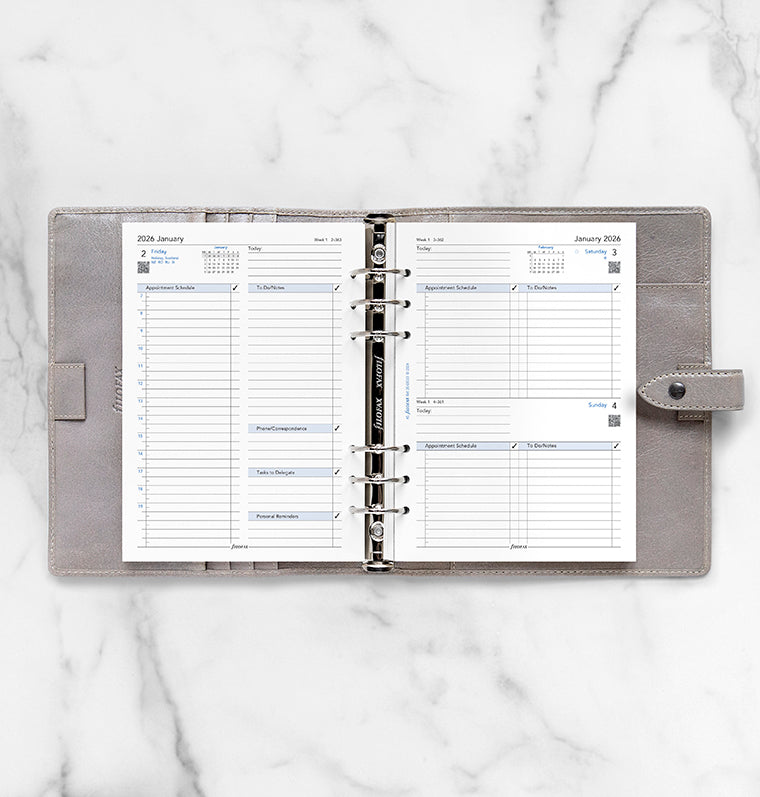 One Day On A Page Business Diary Refill - A5 2026 English Filofax 26-68519