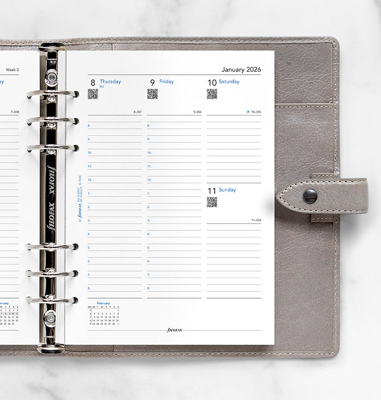 Week On Two Pages Diary Refill With Appointments - A5 2026 English Filofax 26-68521
