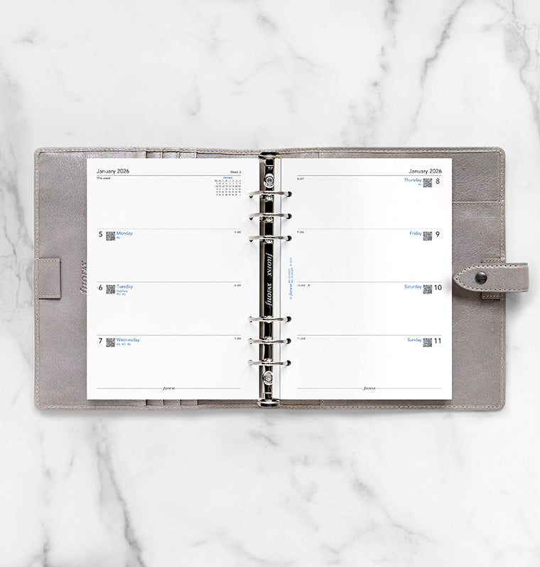 Week On Two Pages Diary Refill - A5 2026 English Filofax 26-68522