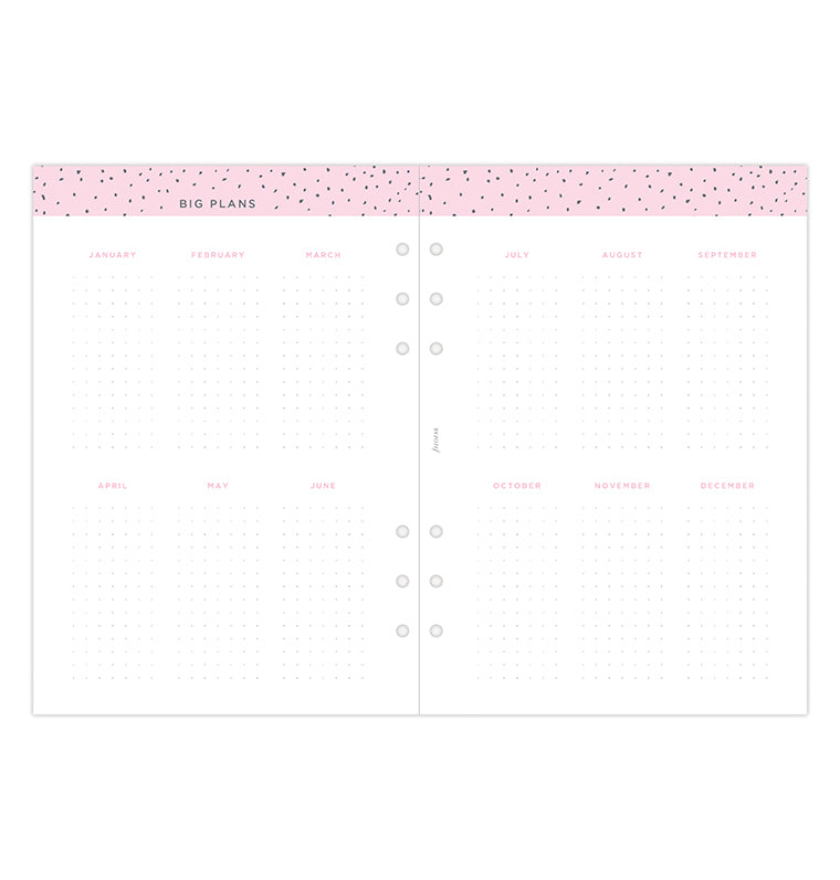 Confetti Week to View Diary Refill - A5 2026 Multilanguage Filofax 26-68591