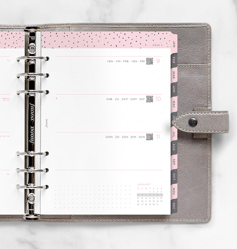 Confetti Week to View Diary Refill - A5 2026 Multilanguage Filofax 26-68591