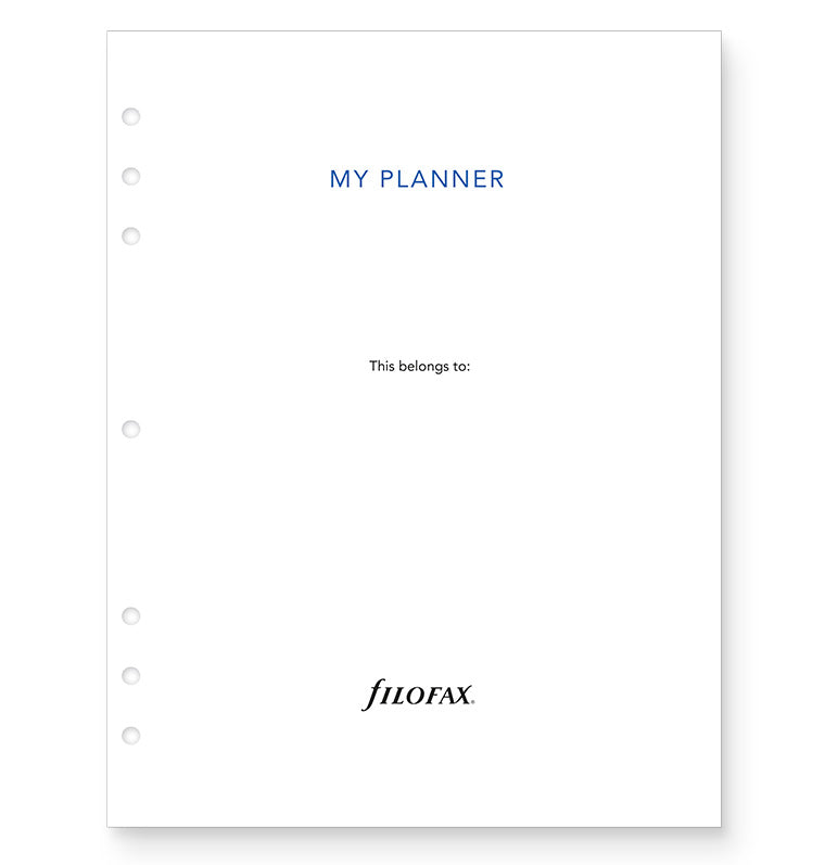 Filofax Week On Two Pages Diary With Appointments - Letter 2026 English