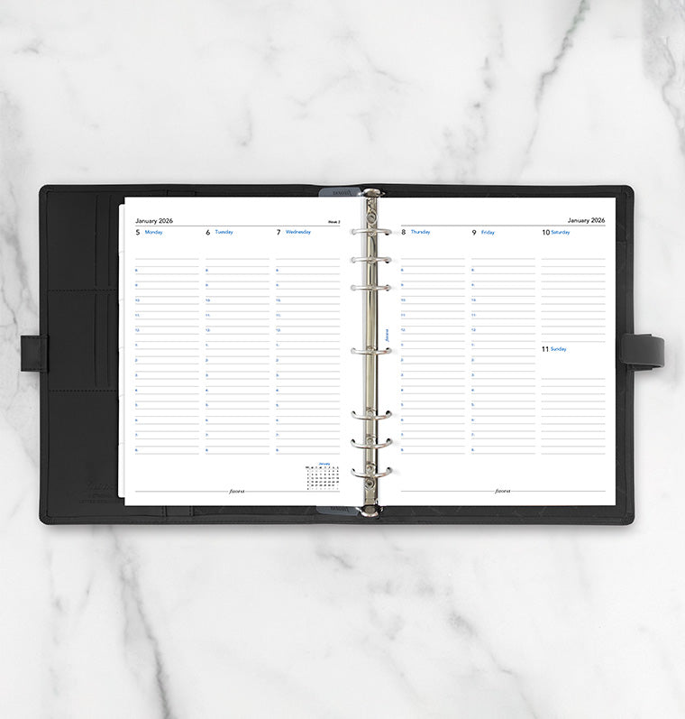 Filofax Week On Two Pages Diary With Appointments - Letter 2026 English