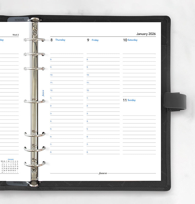 Filofax Week On Two Pages Diary With Appointments - Letter 2026 English