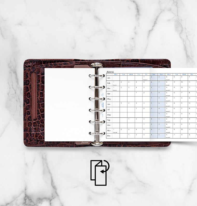 Horizontal Year Planner - Pocket 2027 Filofax 27-68201