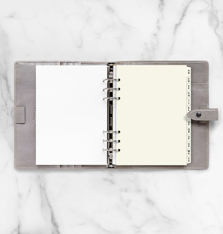 Filofax Cotton Cream A-Z Dividers for  A5 Organizers