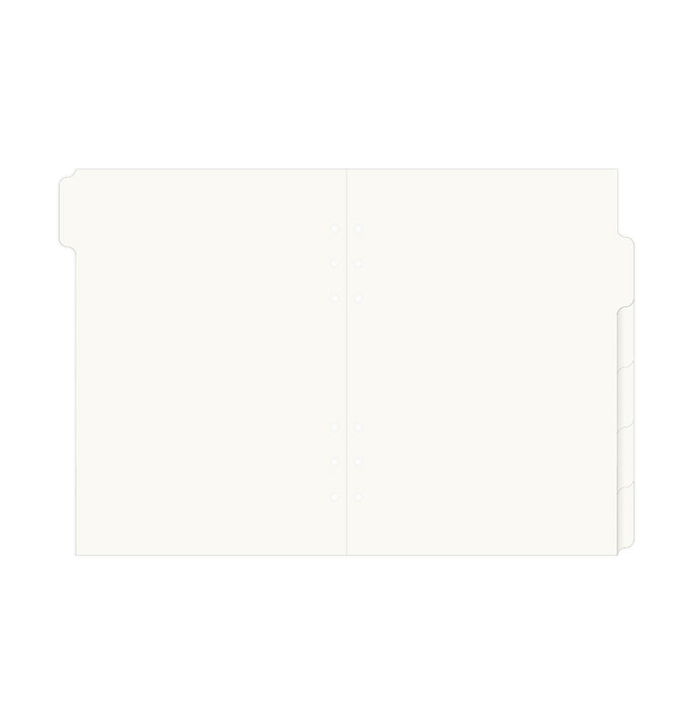 Filofax Cotton Cream Six Tabs Dividers for A5 Organizers
